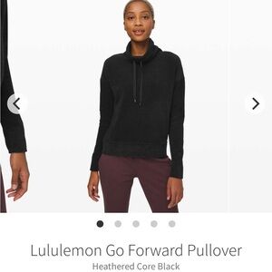 Lululemon go forward fleece pullover Cozy Dark Gray Women's Sweater